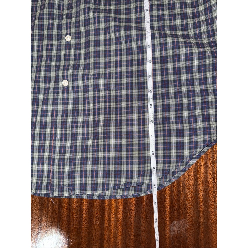 Ralph Lauren Shirt Men's L Blue Green Plaid Button-Down Embroidered Pony Logo - Picture 8 of 8